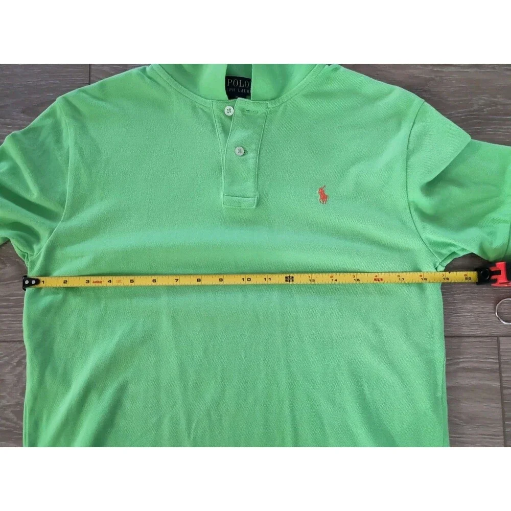 POLO RALPH LAUREN SHIRT SIZE YOUTH XL LIME W/PONY LOGO  EUC